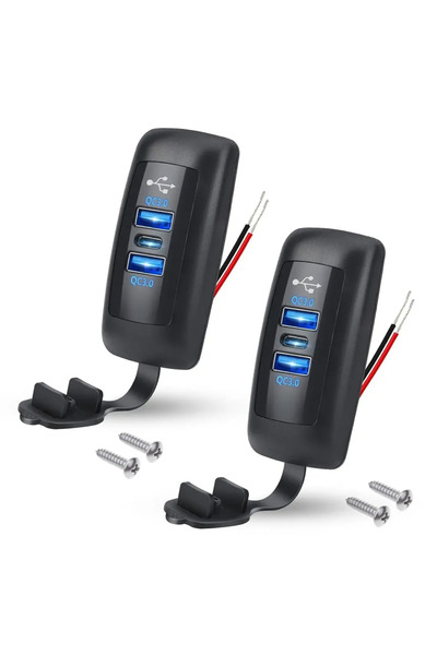 Kebidumei شاحن سيارة بثلاثة منافذ، منفذ USB مزدوج مع تقنية PD وQC3.0 للشحن ال...
