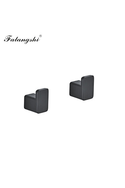 Choice3 2 pcs Black Robe Hooks Aluminum Bathroom Towel Hook Door Clothes Coat...