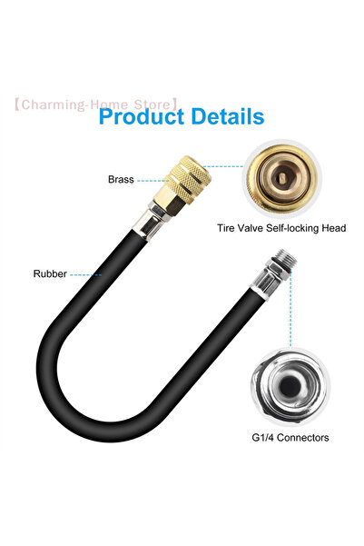 Choice 【M】15" Flexible Tire Valve Stem Extension Air Hose Dual Extender Trail...