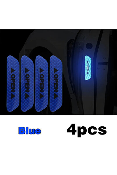 Choice 4 قطع زرقاء، ملصقات عاكسة لأبواب السيارات، أشرطة تحذيرية عاكسة لفتح ال...