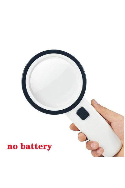 Choice كما هو موضح، مكبر يدوي 30X مزود بـ 12 مصباح LED وإضاءة فوق بنفسجية، عد...
