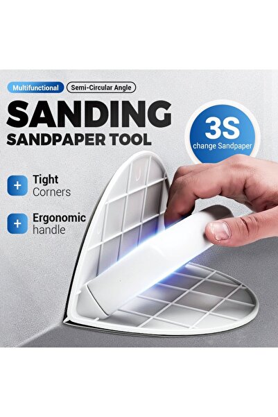 Choice8 With 320 Grit Set Multi-Functional Semi-Circular Angle Grinding Tool,...