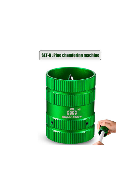 Choice1 مجموعة أدوات شطف الأنابيب SET-A مقاس 1/4-1-5/8 بوصة، موسع، مكاشط يدوي...