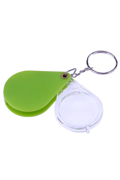 Choice1 ALLOET 10X Plastic Green Portable 10/15X Folding Key Ring Mini Magnif...