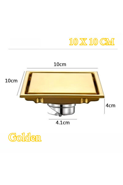 Choice3 Golden-10X10 Large Flow Drainer with Base 304 Stainless Steel Hidden ...