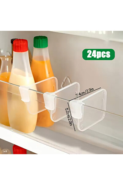 choice2 24pcs 8/16/24PCS Sturdy Clear Refrigerator Organizer Dividers Adjusta...