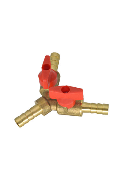 Choice 6mm YQBS 3 Way Brass Shut Off Ball Valve 6 8 10mm Hose Barb Y Pipe Fit...