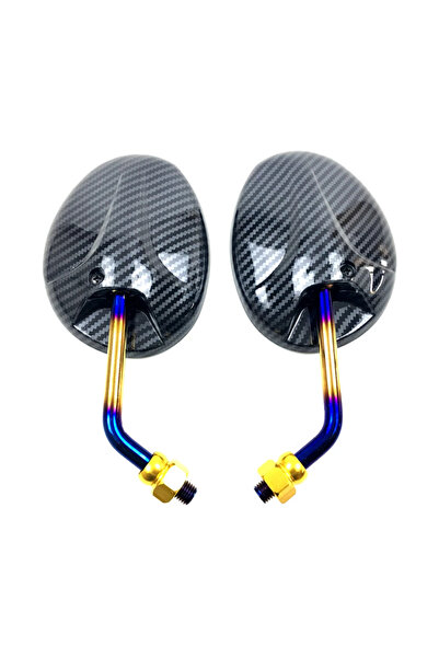 Choice مرايا جانبية للدراجات النارية، رمادية داكنة، مقاس 8 مم، مناسبة لدراجات...