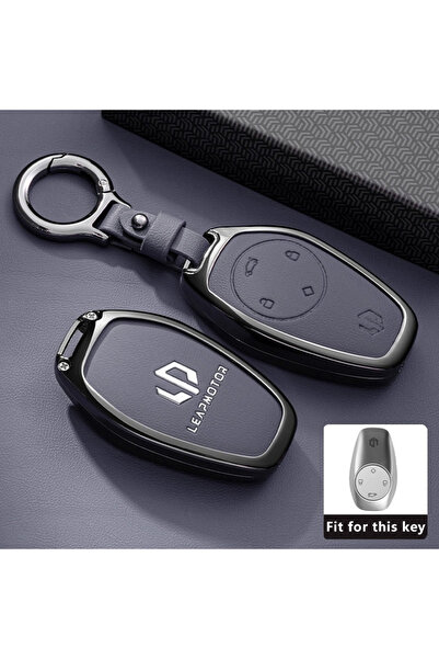 Choice6 keyfob for Leapmotor Style 2--Grey-1PC Zinc Alloy Car Key Case Fob fo...