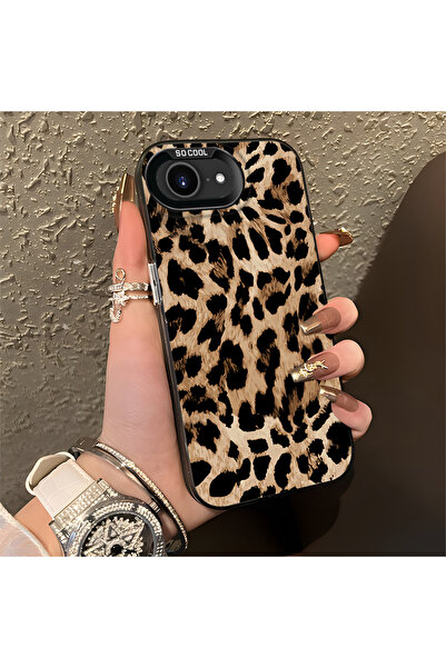 SLIMFELT iPhone 16e Uyumlu Lüks Leopar Kılıfı, Düşmeye Dayanıklı Silikon, Kal...