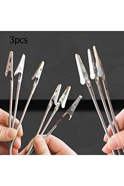 Choice 3pc Heavy-Duty Multipurpose Double-Headed Crodile Clip Holder - Dual C...