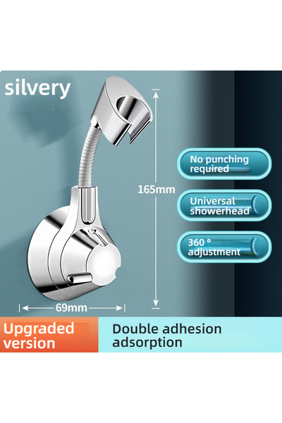 Choice silvery Shower Holder Adjustable Shower Head Holder Nozzle Handheld Ho...
