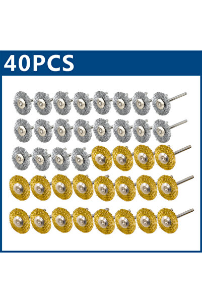 Choice مجموعة فرش سلكية من 40 قطعة من XCAN، مصنوعة من سلك فولاذي نحاسي بساق 3...