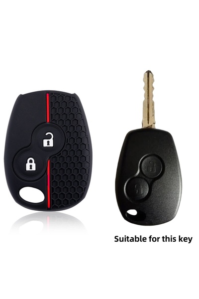 Choice1 2 Buttons Key Rings Silicone Car Key Case 2/3 Butt For Renault Duster...