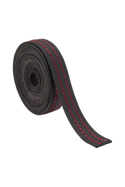 Choice1 شريط تزييني أحمر بطول 2 متر، مصنوع من جلد البولي يوريثان المضفر، مناس...