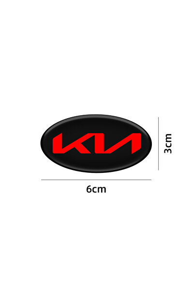 Choice ملصق أحمر واحد لمركز عجلة القيادة لسيارة كيا K3 K5 ريو سول سبورتاج، مل...