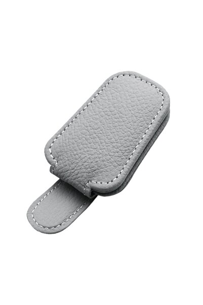 Choice Grey Car Sun Visor Glasses Clip Leather Car Sunglasses Holder Universa...