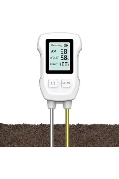 Choice جهاز اختبار التربة الرقمي 3 في 1 بشاشة LCD بيضاء، يقيس درجة الحموضة وا...