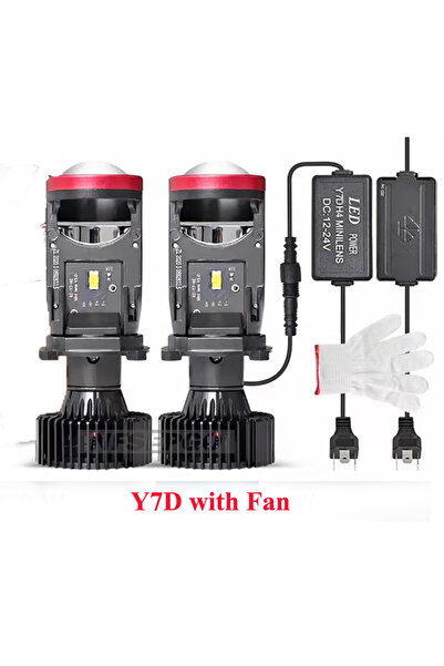 Choice1 H4/9003/HB2 قطعتان من مصابيح LED Y7D ثنائية العدسة بتقنية Canbus، شعا...