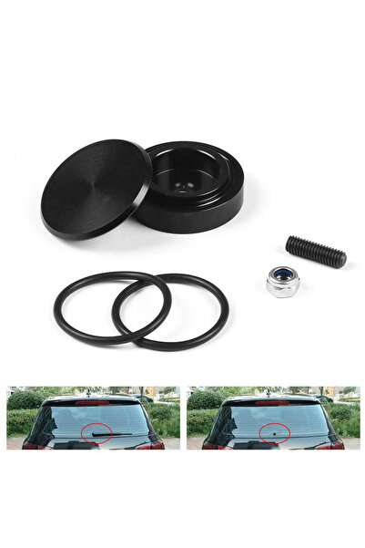 Choice طقم أسود من الألومنيوم لإزالة ماسحة الزجاج الخلفية للسيارة، غطاء سدادة...