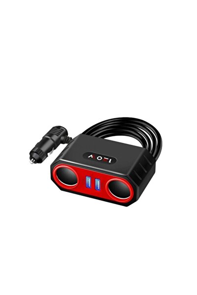 Choice محول سيارة متعدد الوظائف CH33 Car One Tow Four، شاحن هاتف محمول USB مت...