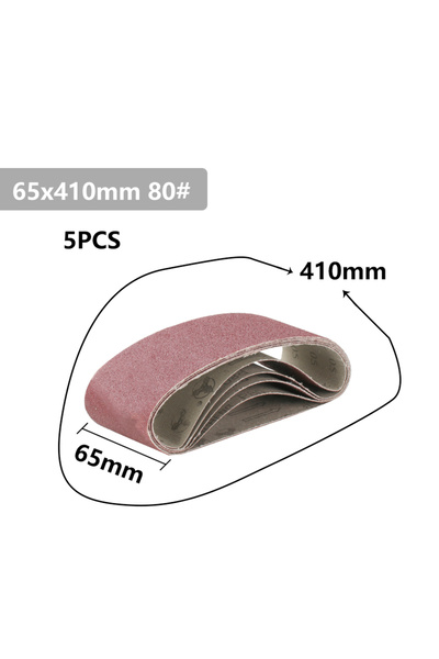 choice2 5 قطع من أحزمة الصنفرة CMCP بحبيبات 80، و5 قطع أخرى بمقاس 65 × 410 مم...