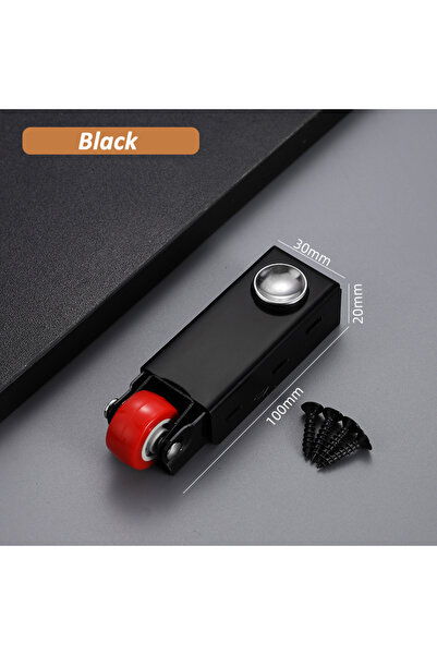 Choice عجلات سفلية سوداء صامتة لتحريك الأبواب، مقاومة للترهل، بكرات ثابتة، أث...