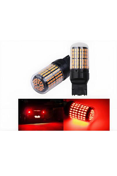 Choice1 7440 W21W WY21W T20 2PCS YELLOW NEW 2x 7440 7443 Red CANBUS LED Bulb ...