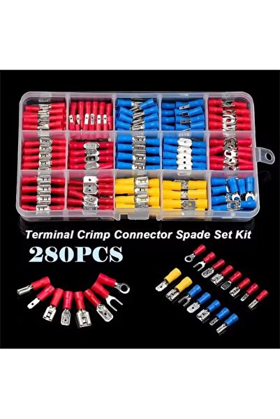 Choice 280 قطعة جديدة من موصلات الكابلات المعزولة، سلك كهربائي، مجذاف، حلقة م...