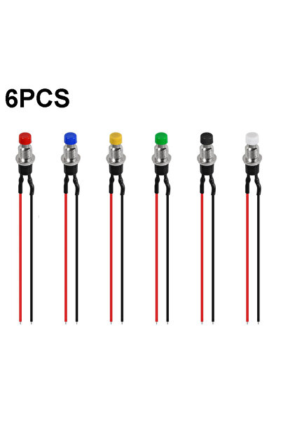 choice2 6PCS Mixed Colours Aokin 6Pcs 1A 250V AC 2 Pins SPST 6 Colors Normal ...