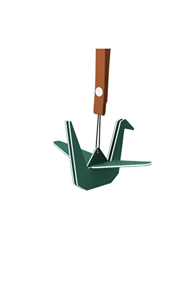 Choice ورق معطر للسيارة أخضر اللون بتصميم طيور الكركي المحظوظة، مصنوع من ورق ...