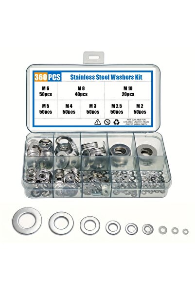 Choice3 مجموعة متنوعة من 360 قطعة من الفولاذ المقاوم للصدأ (80-580 قطعة) - طق...