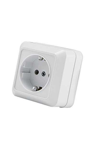 choice2 EU 1 Socket With Ground White Power Sket Not Ground Flame Retardant W...