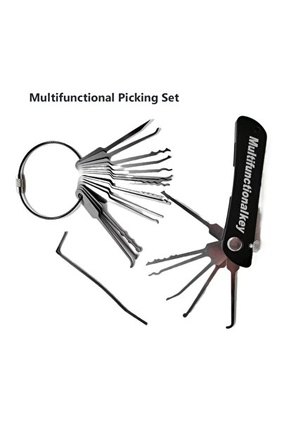 Choice1 Black Lksmith Supplies 21 in 1 Stainless Steel Lk king Set with Wrenc...