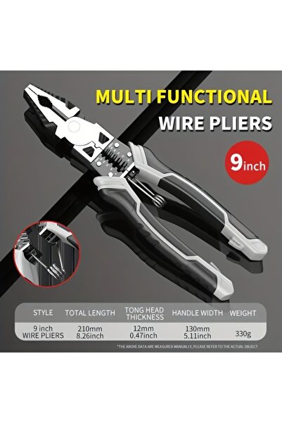 Choice1 كماشة أسلاك متعددة الوظائف، كماشة قطرية عالمية، كماشة ذات فكين مدببين...