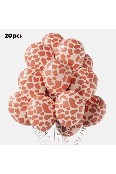 Choice بالونات مقاس 12 بوصة، 20 قطعة، مطبوعة بنقشة زرافة، بالونات لاتكس سميكة...