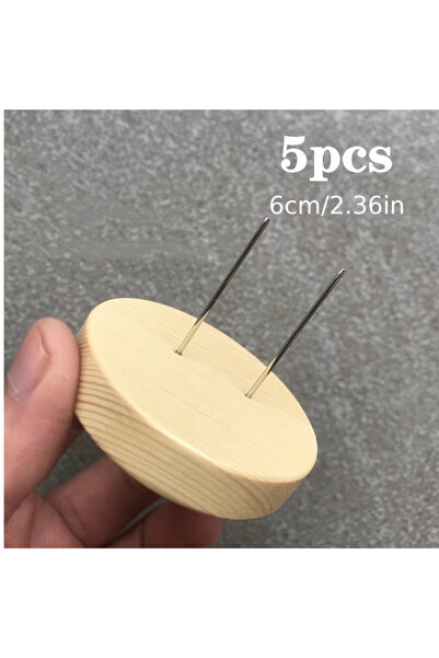 Choice حامل دمى كروشيه دائري خشبي، 6 سم، 5 قطع (5/10 قطع)، حامل عرض دمى، دمية...