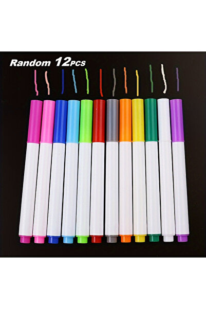 Choice مجموعة أقلام تحديد سبورة عشوائية مكونة من 12 لونًا، ألوان عشوائية للسب...