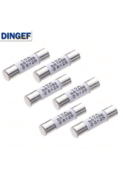 Choice7 10 أمبير، 10 قطع، فيوز سيراميك 6*25 مم، أنبوب تأمين سيراميك 6*25 مم، ...