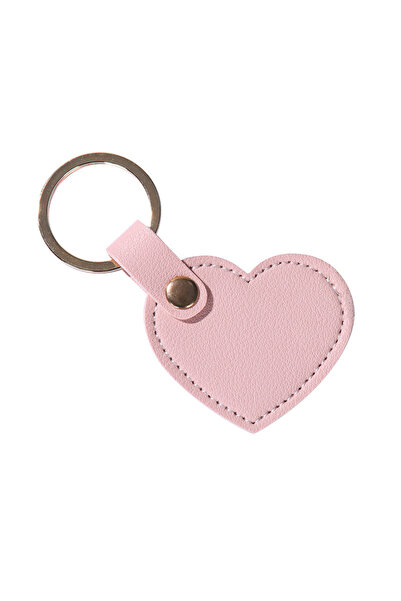 Choice4 Pink Leather Heart Key Chain Fashion Leather Heart Shape Keychain Wom...
