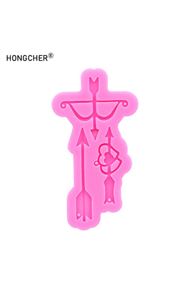 Choice Pink Bow and Arrow One Arrow Through Heart Earring Necklace Jewelry Pe...