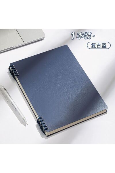 Choice دفتر ملاحظات عتيق أزرق، مقاس B5، يتميز بمظهر أنيق لا يسبب تهيجًا لليد.