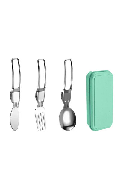 Choice طقم أدوات مائدة صغير محمول من الفولاذ المقاوم للصدأ، مكون من 1/3 قطع، ...