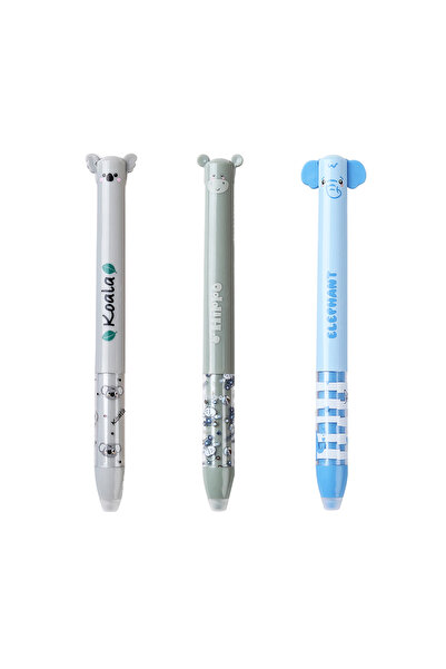 Choice مجموعة أقلام متعددة الألوان مكونة من 3 قطع، مجموعة 2 في 1، أقلام جل قا...