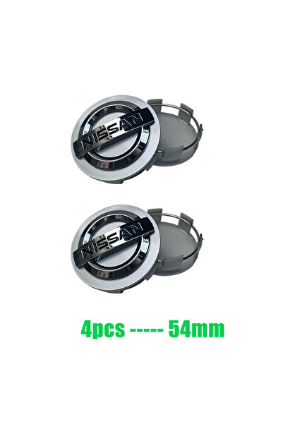 choice2 مجموعة أغطية مركزية لعجلات سيارة نيسان قاشقاي X، 4 قطع، 54 مم، فضية ا...