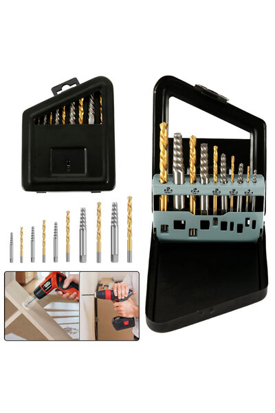Choice 10pcs Drill Bit Set Cobalt Left Hand Accessories Broken Bolt Damaged S...