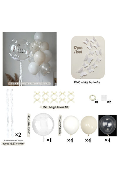 Choice مجموعة بالونات أخرى من بوبو تتضمن شريط فقاعات مطوي، وقوس فراشة ثلاثي ا...