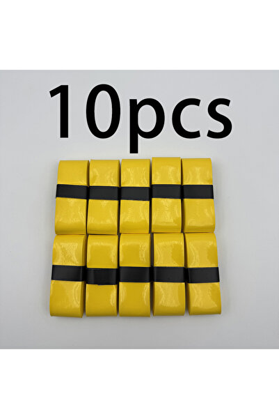 Choice Yellow 10pcs 6/10-piece set of badminton grip anti slip straps, tennis...