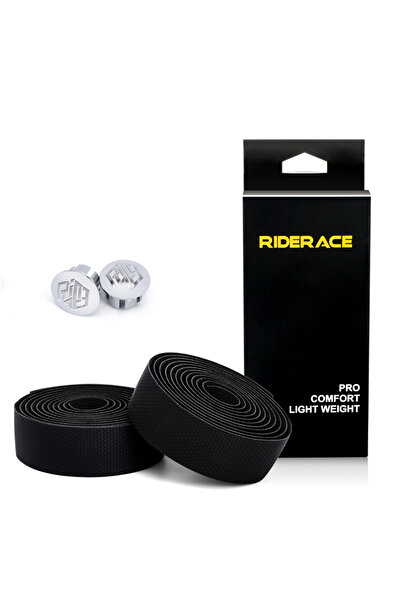 Choice شريط مقود دراجة طريق أسود مع سدادتين للمقود، مانع للانزلاق وممتص للصدم...