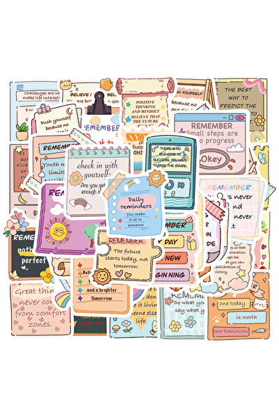 Choice ٥٠ قطعة من ملصقات التذكير والتحفيز، ملصقات مقاومة للماء لتحفيز الذات، ...